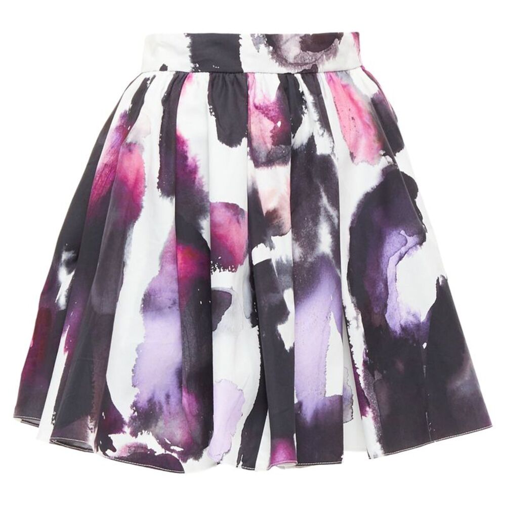 Alexander Mcqueen 2022 Paint Pleated Skirt - Picture 3 of 6